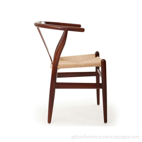 Classic Design Ash Solid Wood FrameWovenPaperRopeDiningChair